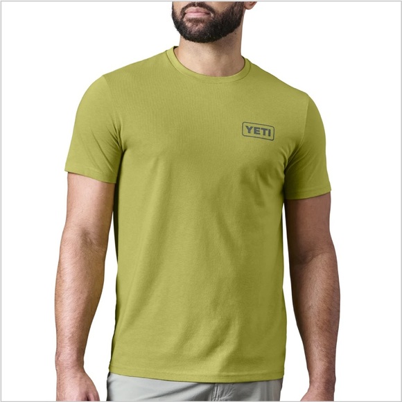YETI BUILT FOR THE WILD SHORT SLEEVE T-SHIRT Green Size Medium - Picture 2 of 9